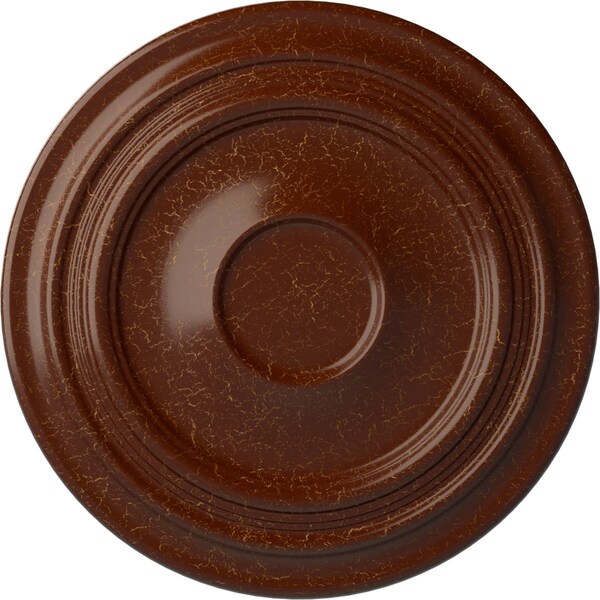 Ekena Millwork Traditional Medallion (Canopies up to 5 1/2"), 24 3/8"OD x 1 1/2"P, Burnished Mahogany Crackle CM24TRBMC - main